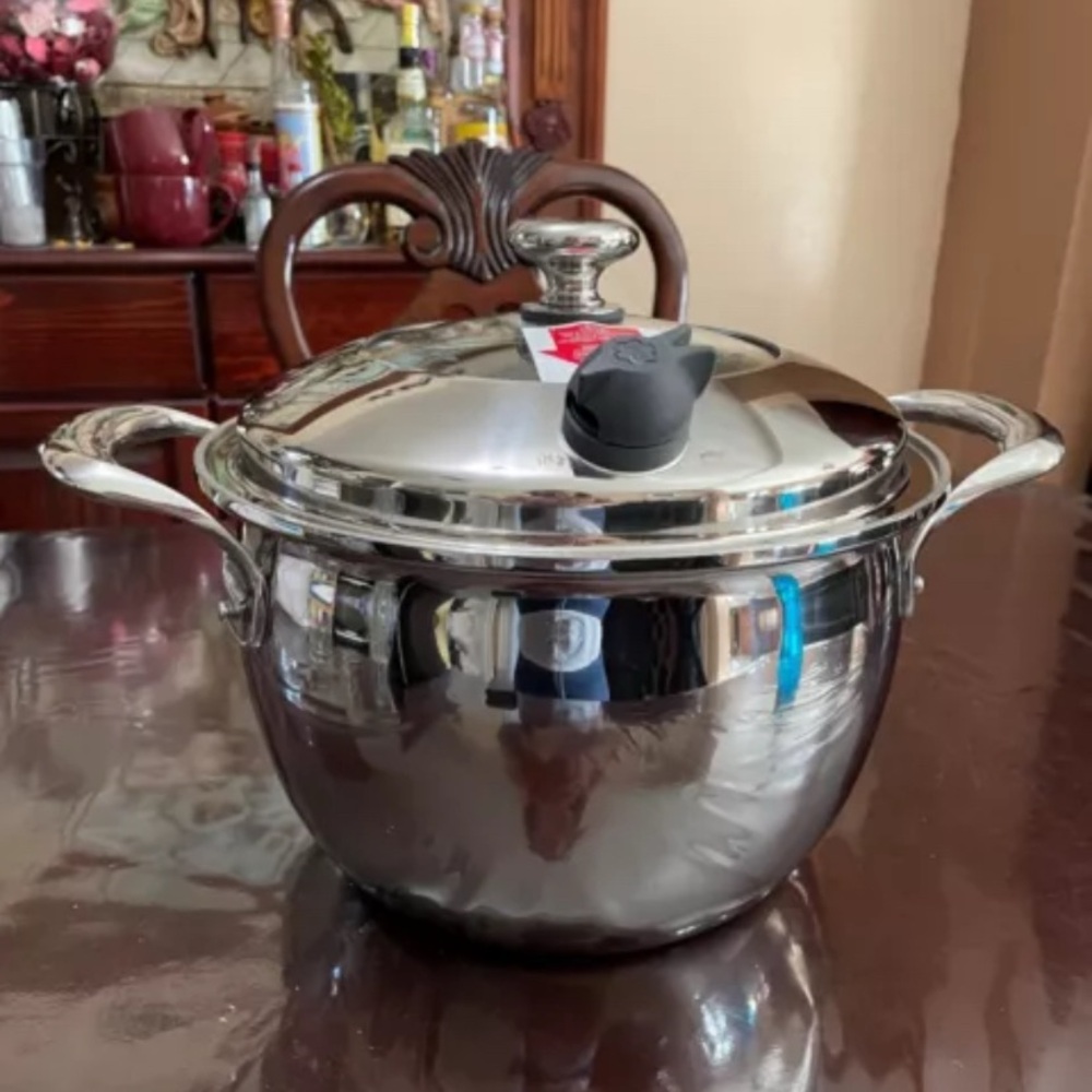 Princess House Vida Sana 5-Ply Stainless Steel Cookware 7Qt Dutch Oven (5556)